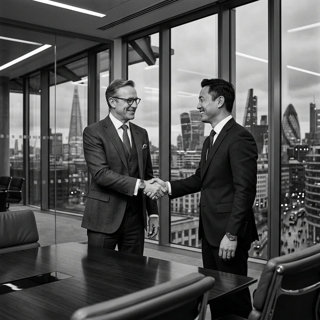 Corporate office handshake 1998